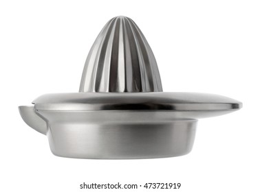 Isolated objects: stainless steel orange squeezer, isolated on white background - Powered by Shutterstock