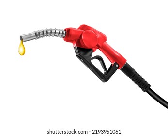 Isolated oil drops from a gas station on a white background