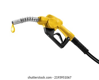 Isolated oil drops from a gas station on a white background
