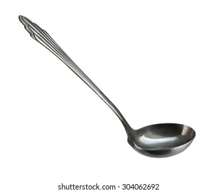 Isolated Old Ladle - White Background