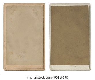 The Isolated Old pasteboard card with frame on white background - Shutterstock ID 93119890