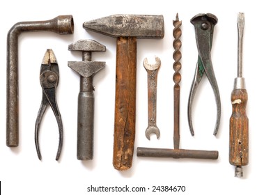 Isolated Old Tools Set