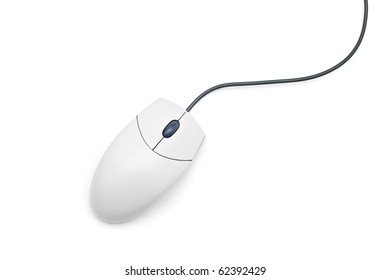 isolated on white computer mouse