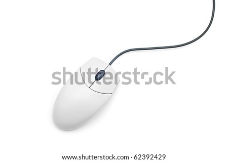 isolated on white computer mouse