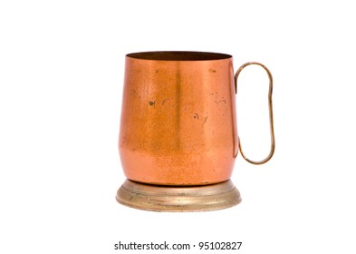 Isolated On White Copper Mug Souvenir