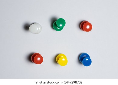 isolated on white, push pins - Shutterstock ID 1447298702