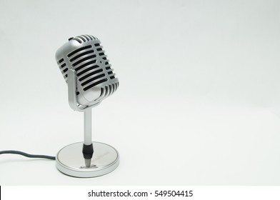 isolated on white, standing  microphone - Shutterstock ID 549504415