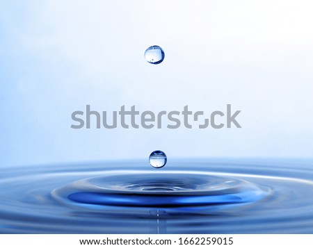 Isolated one or two water drops