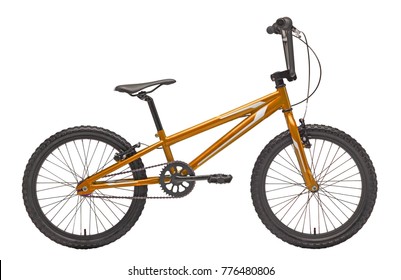 Isolated Orange Color BMX in White Background - Powered by Shutterstock