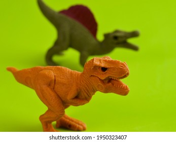 Isolated Orange Trex Green Spinosaurus Dinosaur Stock Photo 1950323407 ...