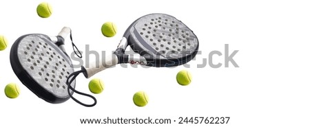 Isolated paddle tennis objects. padel racket