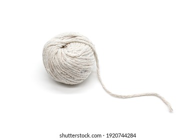Isolated photos of a ball of cotton twine cotton thread