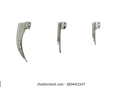 Isolated Picture Of Direct Laryngoscope Blade For Adult And Pediatric. Medical Airway Device Concept (clipping Path)