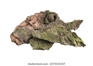 isolated pieces of pine bark