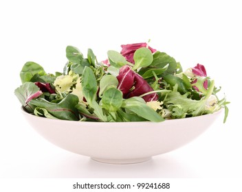 Isolated Plate Of Salad