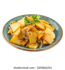 Isolated Portion Of Russian Homemade Roasted Potato Dish