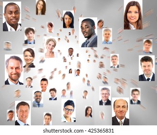 isolated portraits of business people - Shutterstock ID 425365831