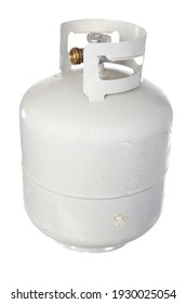 An Isolated Propane Tank On White Background.