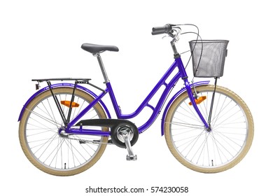 purple bike basket