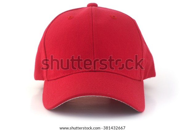 Isolated Red Baseball Cap On White Stock Photo (Edit Now) 381432667