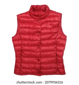 Isolated Red Light Down Vest