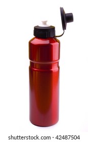 Isolated Red Sports Water Bottle