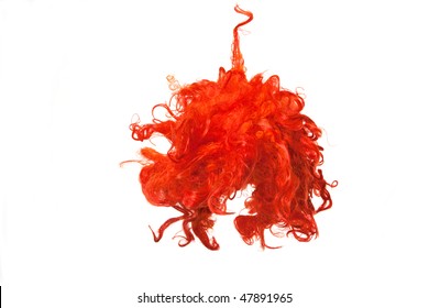 Isolated Red Wig