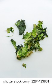 Isolated Rotten Lettuce On White Background.