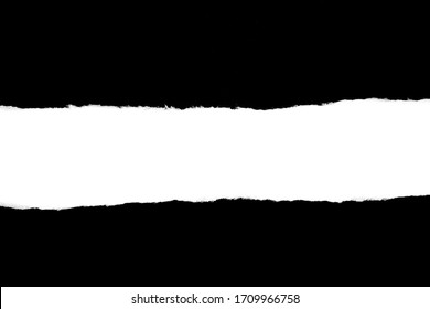 Isolated Rough Torn Rip Paper Cardboard Cut Stripe Piece Sheet Edge. Overlay Surface Texture Background.  - Shutterstock ID 1709966758