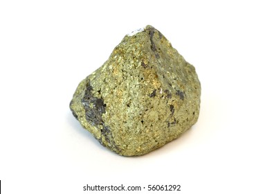 Isolated sample of the mineral Chalcopyrite - Shutterstock ID 56061292