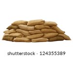 Isolated sandbags for flood defense or military use