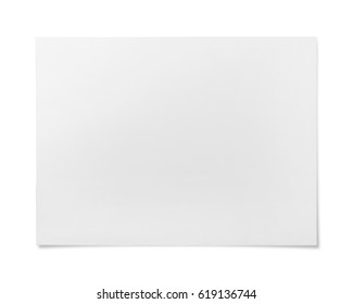 Isolated shot of blank paper on white background and shadow with clipping path - Shutterstock ID 619136744