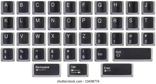 15,048 Black keyboard keys background with white letters background ...