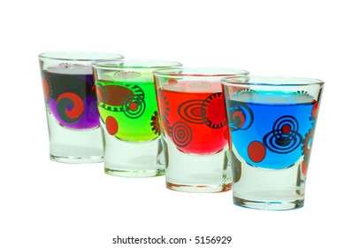 Isolated Shot Glasses