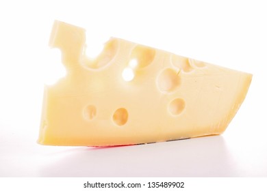 Isolated Slice Of Gruyere