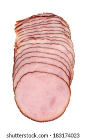 Isolated Sliced Ham