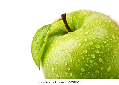 Isolated Sliced Red And Green Apple