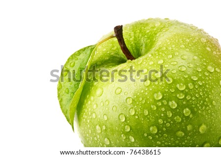 isolated sliced red and green apple