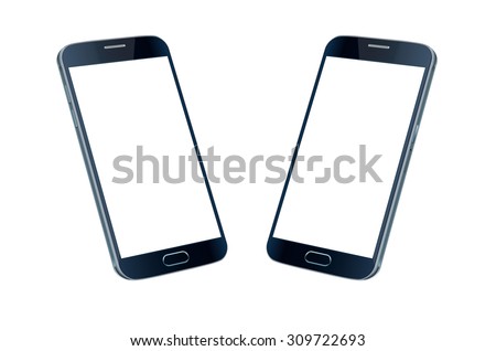 isolated smart phone dynamic perspective