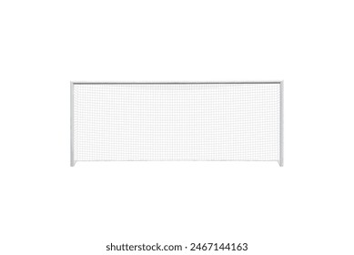 Isolated soccer goal with net on white background, ideal for sports-themed designs, presentations, and concepts  - Powered by Shutterstock