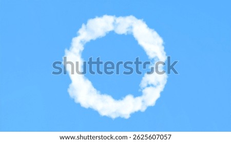 Isolated soft cloud with circle shape, 3d rendering. 3D illustration.