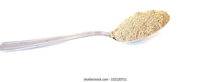 Isolated Spoon Of Kava Root Powder