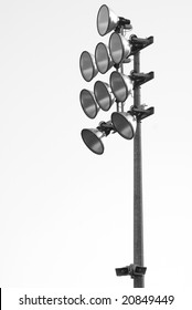 Isolated Stadium Floodlight, White Background