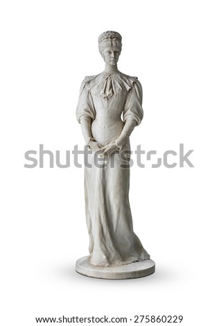 Isolated statue of Empress Elisabeth II from Austria in Corfu at the Achilleion