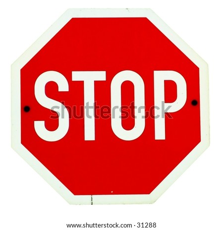Isolated stop sign
