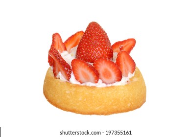 isolated strawberry shortcake