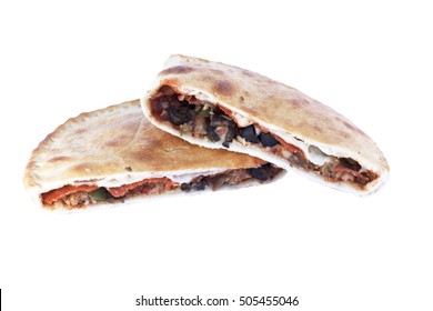 Isolated Supreme Pizza Pocket