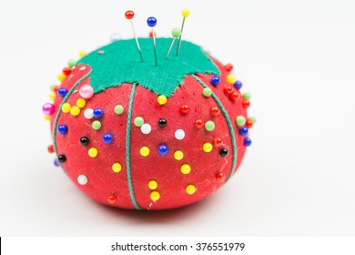 Isolated Tomato Pin Cushion