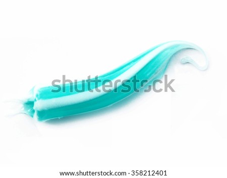 Isolated toothpaste sample