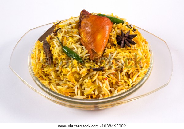 Isolated Top View Chicken Biryani On Stock Photo 1038665002 | Shutterstock